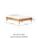 Cama de Madeira Casal Futon Baixa Moderna Freijó Karri