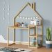 Escrivaninha Infantil Montessori Madeira 3 Prateleiras Nivia Natural