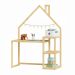 Escrivaninha Infantil Montessori Madeira 3 Prateleiras Nivia Natural