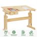 Escrivaninha Mesa Desenho Madeira 1 Gaveta Flexi Natural