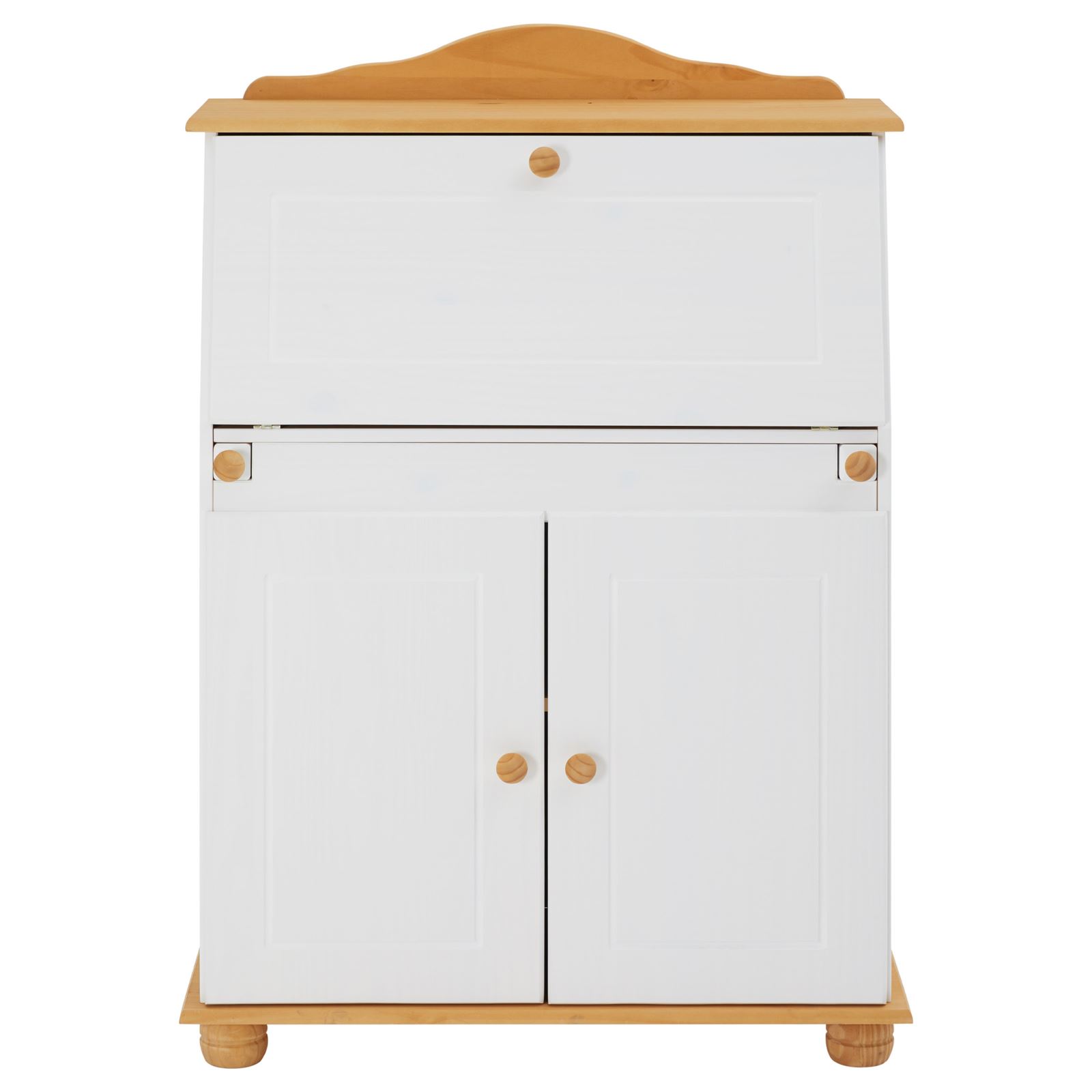 Escrivaninha Mesa Madeira Secretária Escritório 2 Portas Branco Madeirado David
