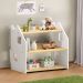 Estante Multiuso Infantil Organizadora Montessori Yasmin Natural Branco