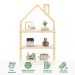 Estante Multiuso Quarto Infantil 3 Prateleiras Montessori Natural Branco Lenise