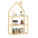 Estante Multiuso Quarto Infantil 3 Prateleiras Montessori Natural Branco Lenise