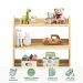 Estante Porta Livros Infantil de Madeira Brinquedos Yasmin Natural