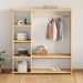 Guarda Roupa Closet Infantil Madeira com Cabideiro e 4 Nichos Rafael Natural
