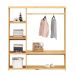 Guarda Roupa Closet Infantil Madeira com Cabideiro e 4 Nichos Rafael Natural