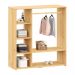 Guarda Roupa Closet Infantil Madeira com Cabideiro e 4 Nichos Rafael Natural