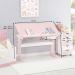 Mesa Desenho Infantil Menina Madeira Regulável Flexi Branco Rosa