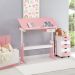 Mesa Desenho Infantil Menina Madeira Regulável Flexi Branco Rosa