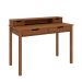 Mesa Escritório Compacta 1 Nicho 4 Gav Retrô Home Office Madeira Castanho Verniz Raul