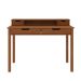 Mesa Escritório Compacta 1 Nicho 4 Gav Retrô Home Office Madeira Castanho Verniz Raul