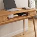 Mesa Escritório Madeira Escrivaninha Compacta Jari Moderna Rolltop Freijó