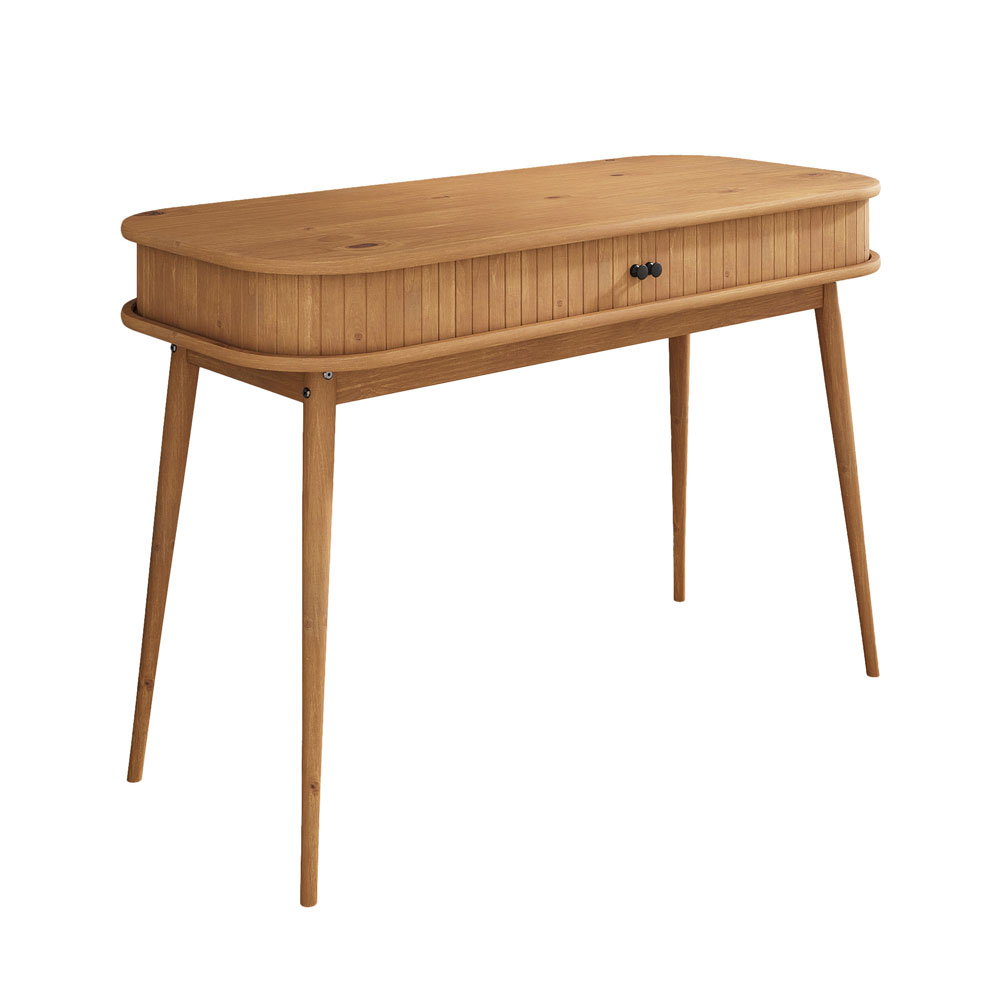 Mesa Escritório Madeira Escrivaninha Compacta Jari Moderna Rolltop Freijó