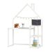Mesa Escrivaninha Branco Infantil Madeira Montessori 3 Prateleiras Nivia