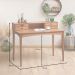 Mesa Escrivaninha Retro Madeira 4 Gavetas 1 Nicho Milano Castanho