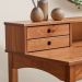 Mesa Escrivaninha Retro Madeira 4 Gavetas 1 Nicho Milano Castanho