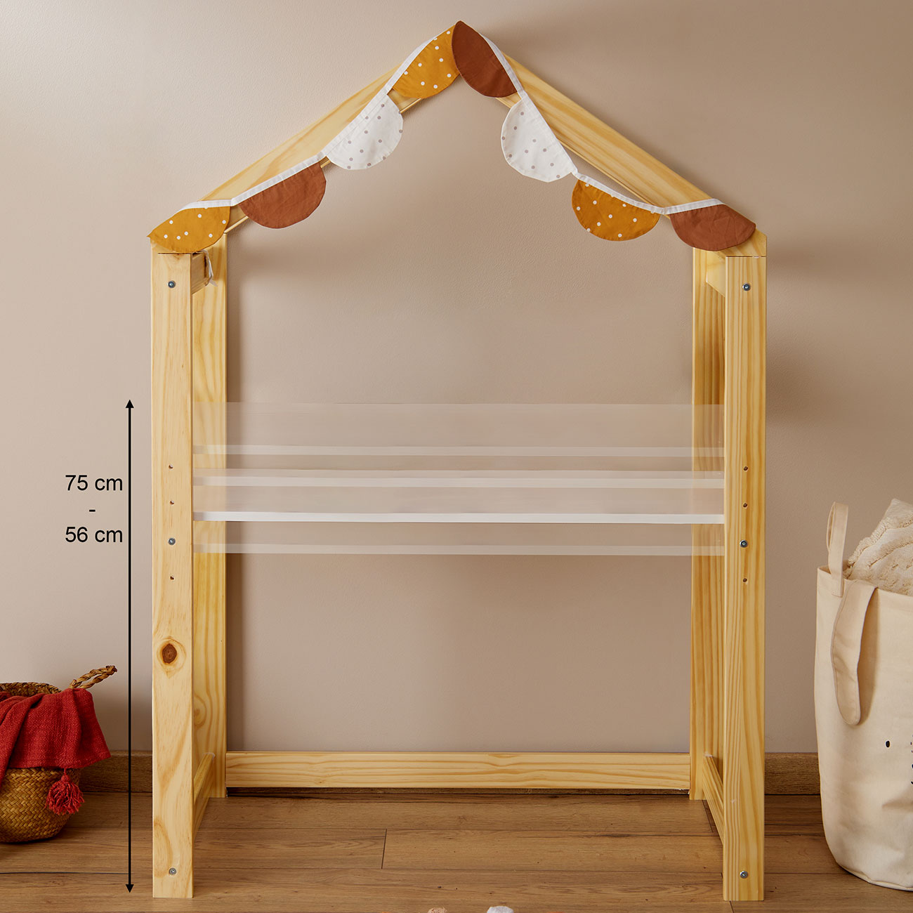 Mesa Infantil Escrivaninha Desenho Madeira Montessoriana Regulável Cabana Lia