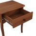 Mesa de Cabeceira Classica Pés Cabriolet 1 Gaveta  Castanho Leone