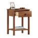 Mesa de Cabeceira Quarto Madeira 1 Gaveta Moderna Apoana Castanho