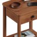 Mesa de Cabeceira Quarto Madeira 1 Gaveta Moderna Apoana Castanho