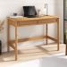 Mesa de Trabalho Minimalista Contemporânea Madeira Rattan Para Estudo Freijó Rodrigo