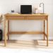 Mesa de Trabalho Minimalista Contemporânea Madeira Rattan Para Estudo Freijó Rodrigo