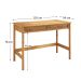 Mesa de Trabalho Minimalista Contemporânea Madeira Rattan Para Estudo Freijó Rodrigo