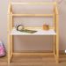 Mesinha Infantil Escrivaninha Desenho Madeira Montessori Regulável Tina Natural Branco