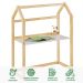 Mesinha Infantil Escrivaninha Desenho Madeira Montessori Regulável Tina Natural Branco