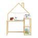 Mesinha Infantil Montessori Madeira Escrivaninha Nivia Natural branco