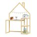 Mesinha Infantil Montessori Madeira Escrivaninha Nivia Natural branco
