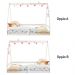Mini Cama Infantil Branco Madeira Montessori Casinha com estrado Wilma