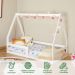 Mini Cama Infantil Branco Madeira Montessori Casinha com estrado Wilma