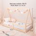 Mini Cama Infantil Montessoriana Casinha de madeira com estrado Wilma Natural