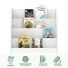 Porta Livros Branco Madeira de Chão 4 Nichos Livreiro Bruno