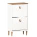 Sapateira Compacta Vertical 2 Portas Madeira 12 Pares Branco Freijó Mikka