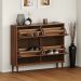 Sapateira Madeira Horizontal Organizadora 4 Portas Mikka Castanho