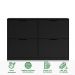 Sapateira Preta Horizontal Basculante Madeira 24 Pares Basil