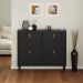 Sapateira Preta Madeira Horizontal Organizadora 4 Portas Mikka