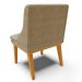 Cadeira Estofada para Sala de Jantar Base Fixa de Madeira Castanho Lia Suede Marrom RT - Ibiza