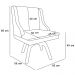Cadeira Estofada para Sala de Jantar Base Giratória de Madeira Lia Sintético Premium Branco - Ibiza