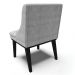 Kit 10 Cadeiras Estofadas para Sala de Jantar Base Fixa de Madeira Preto Lia Suede Cinza - Ibiza