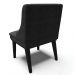 Kit 10 Cadeiras Estofadas para Sala de Jantar Base Fixa de Madeira Preto Lia Suede Preto - Ibiza