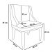 Kit 2 Cadeiras Estofadas para Sala de Jantar Base Fixa de Madeira Castanho Lia Suede Marrom - Ibiza