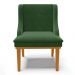 Kit 2 Cadeiras Estofadas para Sala de Jantar Base Fixa de Madeira Castanho Lia Suede Verde - Ibiza