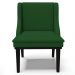 Kit 2 Cadeiras Estofadas para Sala de Jantar Base Fixa de Madeira Preto Lia Veludo Luxo Verde - Ibiza