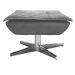 Kit 2 Poltronas Decorativas Base Giratória Cromada com Puff Opla Suede Grafite - Ibiza
