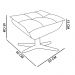 Kit 2 Poltronas Decorativas Base Giratória Cromada com Puff Opla Suede Marrom - Ibiza