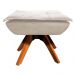 Kit 2 Poltronas Decorativas Base Giratória Giromad com Puff Opla Suede Bege - Ibiza
